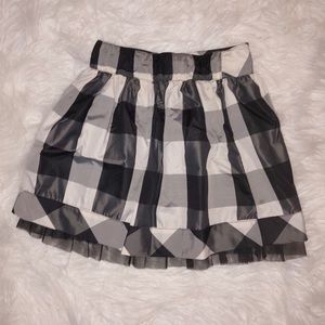Plaid toile skirt
